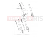 Triumph 2022 Tiger 850 Sport Front Forks & Lower Yoke Assy