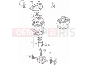 DERBI GPR 50 2T E2 Cylinder - Piston