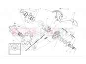 DUCATI Hypermotard 1100 S Rear wheel axle
