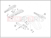 HARLEY-DAVIDSON LOW RIDER CUSTOM  - FXLR REAR FENDER SUPPORTS