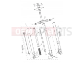 Triumph 2023 Scrambler 1200 XE Front Forks & Lower Yoke