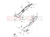 YAMAHA XJ 600 N Diversion Naked XJ600N (4KA1) 1994 SIDE COVER