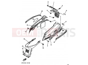 YAMAHA Beluga XC 125 XC125 BELUGA (3TE3) 1993 SIDE COVER & OIL TANK