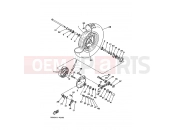 YAMAHA Beluga XC 125 XC125 BELUGA (3TE3) 1993 FRONT WHEEL