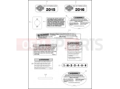 Harley-Davidson 2016 TOURING ULTRA CLASSIC TWIN-COOLED  - FLHTCU TC LABELS