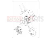 HARLEY-DAVIDSON V-ROD MUSCLE  - VRSCF 105 WHEELS, FRONT