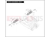 HARLEY-DAVIDSON V-ROD MUSCLE  - VRSCF 105 SHOCK ABSORBERS, REAR