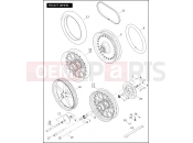 HARLEY-DAVIDSON CROSS BONES  - FLSTSB FRONT WHEEL (2 OF 2)