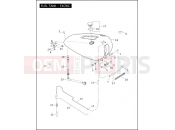 HARLEY-DAVIDSON CROSS BONES  - FLSTSB FUEL TANK - FXCWC