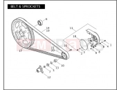 HARLEY-DAVIDSON VRSCAW V-ROD  - VRSCAW BELT & SPROCKETS