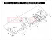 HARLEY-DAVIDSON FAT BOY  - FLSTF FRONT BRAKE CALIPER - ALL MODELS EXCEPT FLSTSB