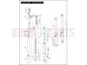 HARLEY-DAVIDSON CROSS BONES  - FLSTSB FRONT FORK - FXCW & FXCWC