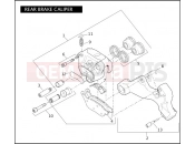 HARLEY-DAVIDSON CROSS BONES  - FLSTSB REAR BRAKE CALIPER