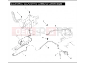 Harley-Davidson 2008 CVO/CUSTOM CVO ROAD KING  - FLHRSE4 CALIFORNIA EVAPORATIVE EMISSIONS COMPONENTS