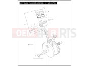 Harley-Davidson 2008 CVO/CUSTOM CVO ROAD KING  - FLHRSE4 PISTON & FLYWHEEL ASSEMBLY - NON JAPAN