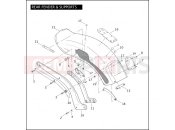 Harley-Davidson 2008 CVO/CUSTOM CVO SOFTAIL SPRINGER  - FXSTSSE2 REAR FENDER & SUPPORTS