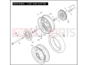 Harley-Davidson 2008 DYNA DYNA SUPER GLIDE  - FXD REAR WHEEL - CAST & SLOTTED