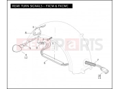 Harley-Davidson 2008 SOFTAIL ROCKER C  - FXCWC REAR TURN SIGNALS - FXCW & FXCWC