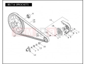 HARLEY-DAVIDSON VRSCAW W/ABS ANV  - VRSCAWA ANV BELT & SPROCKETS