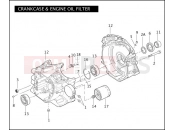 HARLEY-DAVIDSON DYNA SUPER GLIDE CUSTOM  - FXDC CRANKCASE & ENGINE OIL FILTER - TWIN CAM 96â¢