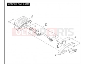 Harley-Davidson 2007 TOURING ULTRA CLASSIC  - FLHTCU SIDECAR TAIL LAMP