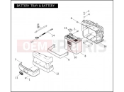 Harley-Davidson 2006 DYNA DYNA STREET BOB  - FXDBI BATTERY TRAY & BATTERY