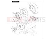 HARLEY-DAVIDSON VRSCA V-ROD  - VRSCA 105 REAR WHEEL