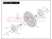 HARLEY-DAVIDSON DYNA SUPER GLIDE  - FXDI FRONT WHEEL - CAST