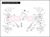 HARLEY-DAVIDSON DYNA SUPER GLIDE  - FXDI HANDLEBAR SWITCHES