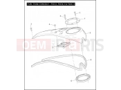Harley-Davidson 2005 DYNA DYNA WIDE GLIDE  - FXDWG FUEL TANK CONSOLE - FXD/I, FXDX/I & FXDC/I
