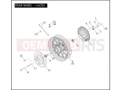 HARLEY-DAVIDSON DYNA WIDE GLIDE  - FXDWGI REAR WHEEL - LACED