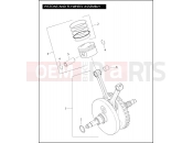 Harley-Davidson 2005 SOFTAIL FAT BOY  - FLSTFI PISTONS AND FLYWHEEL ASSEMBLY -Twin Cam 88Bâ¢