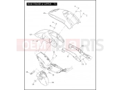 HARLEY-DAVIDSON VRSCB V-ROD  - VRSCB REAR FENDER & SUPPORTS
