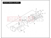 HARLEY-DAVIDSON DYNA SUPER GLIDE  - FXD FRONT BRAKE CALIPER