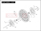 Harley-Davidson 2004 DYNA DYNA SUPER GLIDE SPORT  - FXDXI FRONT WHEEL - CAST