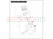 Harley-Davidson 2004 POLICE ELECTRA GLIDE STANDARD POLICE  - FLHTPI PISTONS & FLYWHEEL ASSEMBLY - TWIN CAM 88â¢