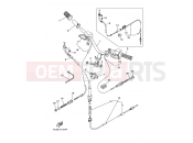 YAMAHA Jog 50 CY CY50H JOGPOCHE (3KJ5) 1992 Steering handle. Cable