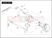 HARLEY-DAVIDSON VRSCB V-ROD 98  - VRSCB 98 HEADLAMP