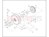 HARLEY-DAVIDSON VRSCA V-ROD 98  - VRSCA 98 REAR WHEEL