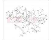 Harley-Davidson 2002 SOFTAIL SOFTAIL STANDARD  - FXSTI REAR FENDER, SUPPORTS & LICENSE PLATE BRACKET - FXSTD/I