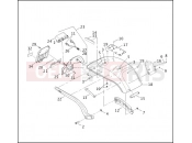 Harley-Davidson 2000 SOFTAIL FAT BOY  - FLSTF REAR FENDER, SUPPORTS & LICENSE PLATE BRACKET - FXSTD