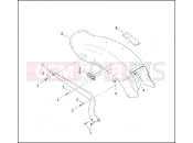 HARLEY-DAVIDSON SOFTAIL STANDARD  - FXST REAR FENDER & SUPPORTS - FXST, FXSTS & FXSTB