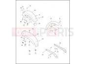 Harley-Davidson 1997 DYNA DYNA SUPER GLIDE  - FXD FRONT & REAR FENDER & REAR FENDER COVERS