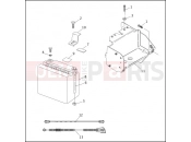 Harley-Davidson 1995 POLICE ELECTRA GLIDE STANDARD POLICE (WINDSHIELD)  - FLHTP BATTERY & BATTERY TRAY
