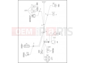 Harley-Davidson 1995 SIDECAR FLHTC SIDECAR  - SIDECAR FOR FLHTC WIRING HARNESS, INTERCONNECT - FLHTP WINDSHIELD MODELS (1 OF 2)