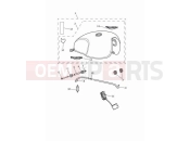 TRIUMPH Speed Twin 900 Fuel tank - ironstone, silver ice, black