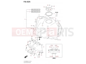 SUZUKI GSX 1300 RRQ Hayabusa M3 (2023) (EJ11AZP7)(E19) 422A - FUEL TANK FRONT COVER
