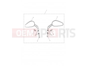 TRIUMPH Bonneville Speedmaster Cast Teardrop Mirrors, Chrome