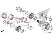 HONDA NC750XAK NC750X 2019 E-16 CRANKSHAFT/PISTON