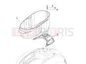 vespa GTV 300 HPE SEI GIORNI E5  Helmet huosing - Undersaddle